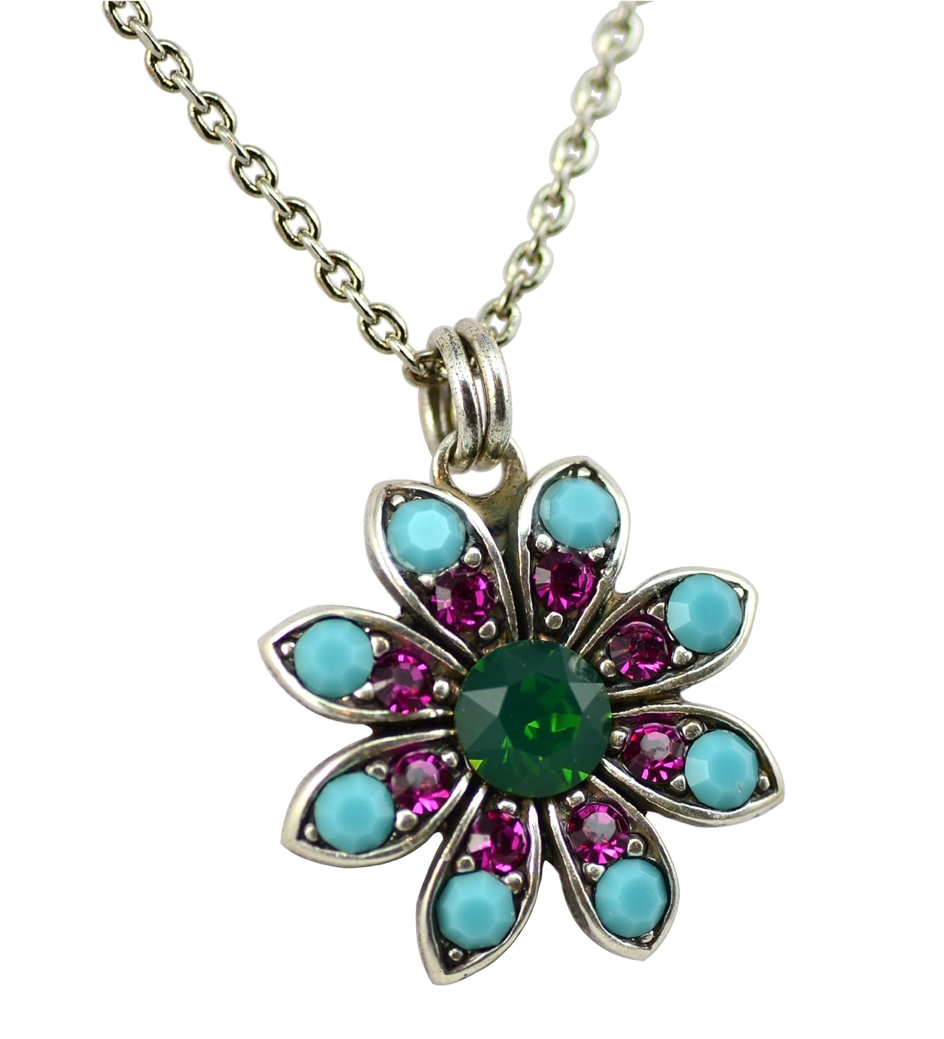 mariana 镀银 " happy days " *花朵吊坠项链